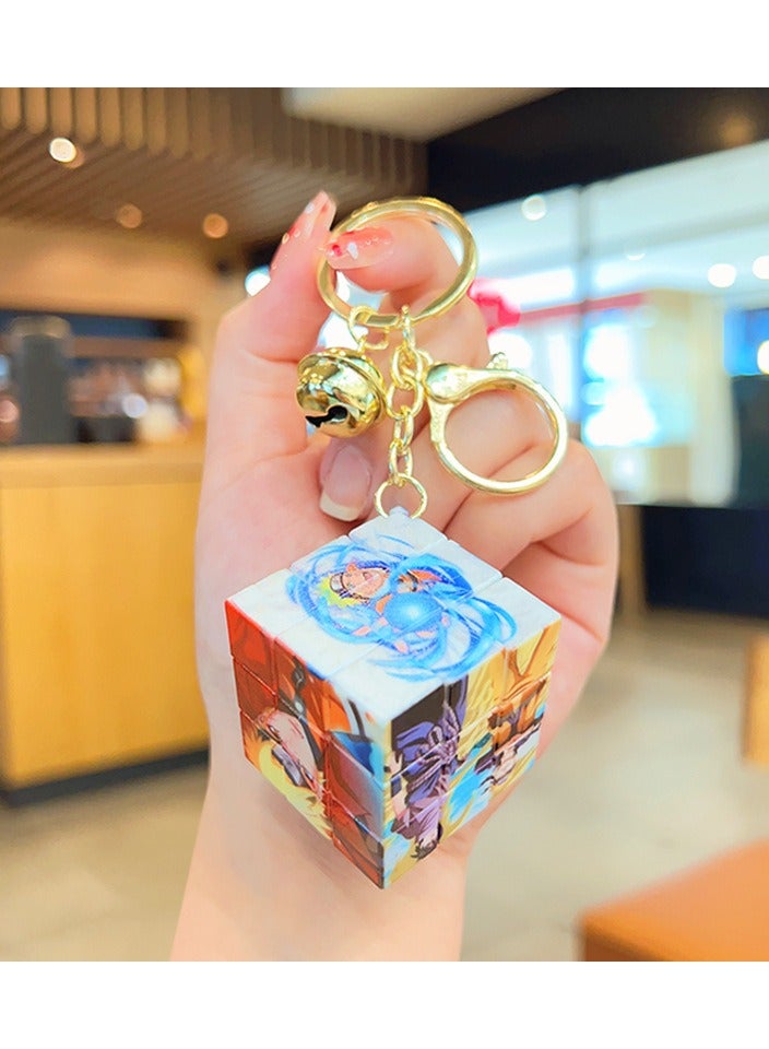 Naruto Ninja Naruto Theme Rubik's Cube Keychain