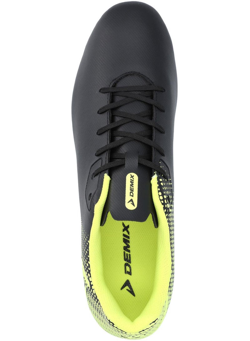 Demix Goal 2 FG Men's Soccer Cleats – Green Firm Ground Sole for Natural & Artificial Turf, Durable One-Piece Synthetic Upper