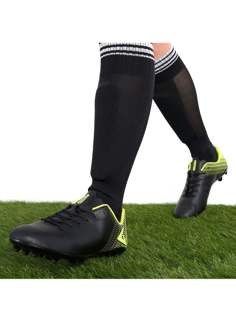Demix Demix Goal 2 FG Men's Soccer Cleats – Green Firm Ground Sole for Natural & Artificial Turf, Durable One-Piece Synthetic Upper  - Image 1