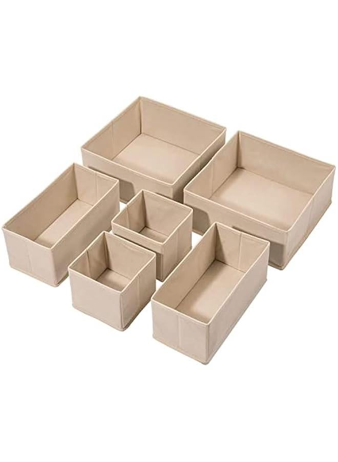 موكسو مظم درج  للملاس ، 6 قطع مظم درج ملاس ، مظمات دولا قالة للطي ، مظمات أدراج تخزي ، صاديق تخزي الأقمشة ، للملاس ، الأوشحة اللو: اليج) - Image 1