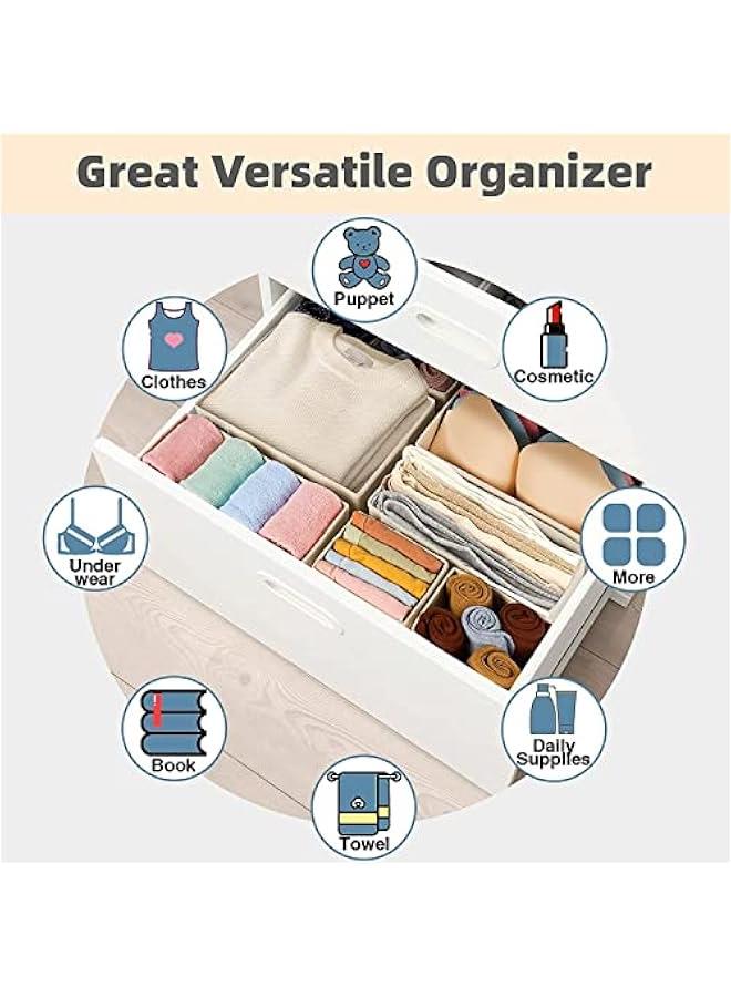 موكسو مظم درج  للملاس ، 6 قطع مظم درج ملاس ، مظمات دولا قالة للطي ، مظمات أدراج تخزي ، صاديق تخزي الأقمشة ، للملاس ، الأوشحة اللو: اليج) - Image 4