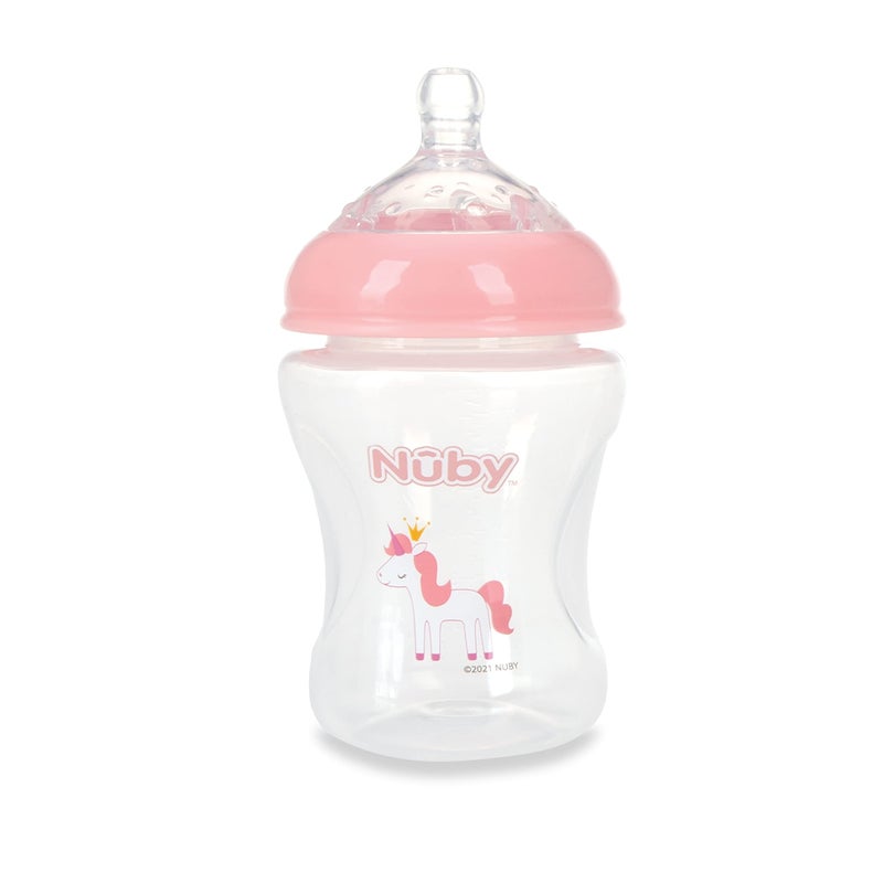 Nuby 3-Pack Infant Feeding Bottles with Slow Flow Breast Size Silicone - Image 4