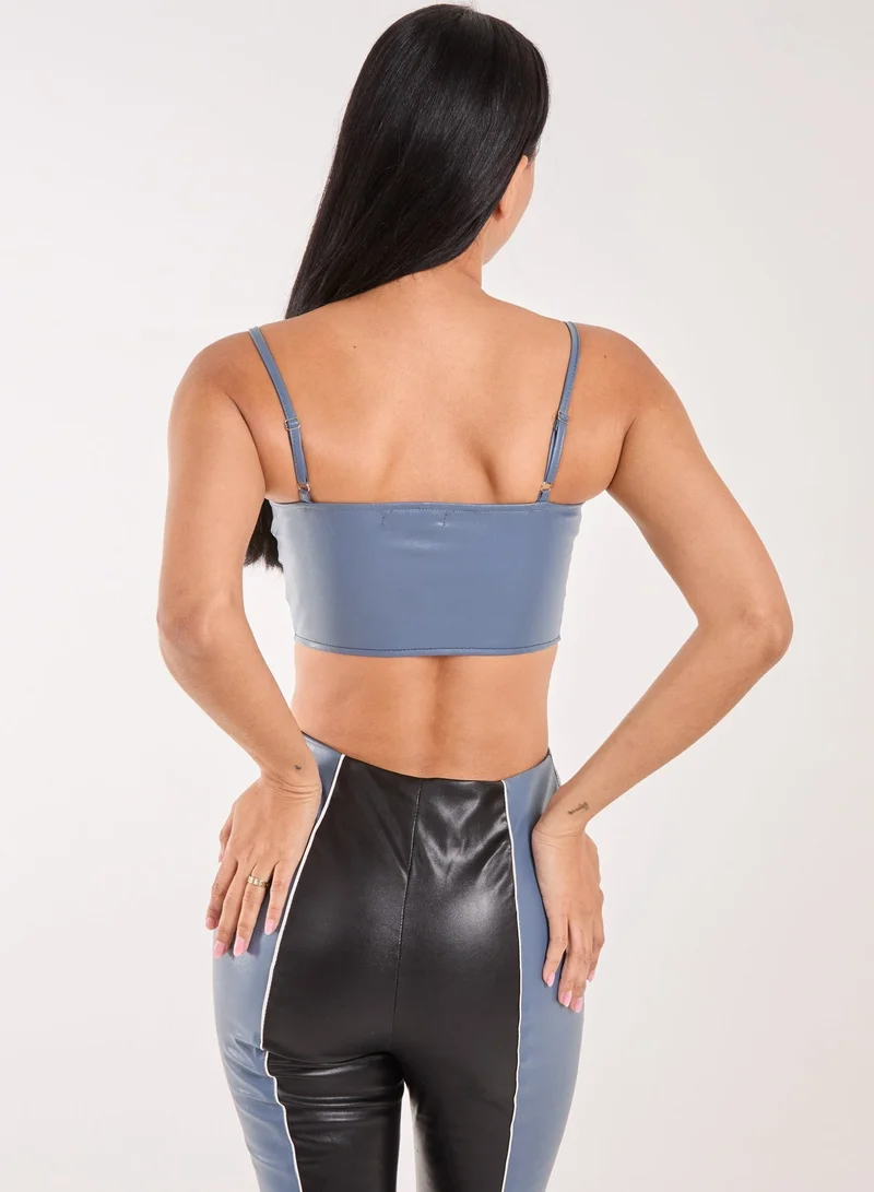 Pink Vanilla PU Zip Up Corset