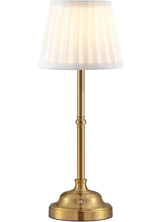 PORTABLES CORDLESS TABLE LAMP, FABRIC SHADE DESK LAMP, RECHARGEABLE BATTERY POWERED LIGHTING, DIMMABLE LIGHT FOR DINING ROOM, BEDROOM, BEDSIDE, BAR, NIGHT LIGHT, CAMPING, BALCONY