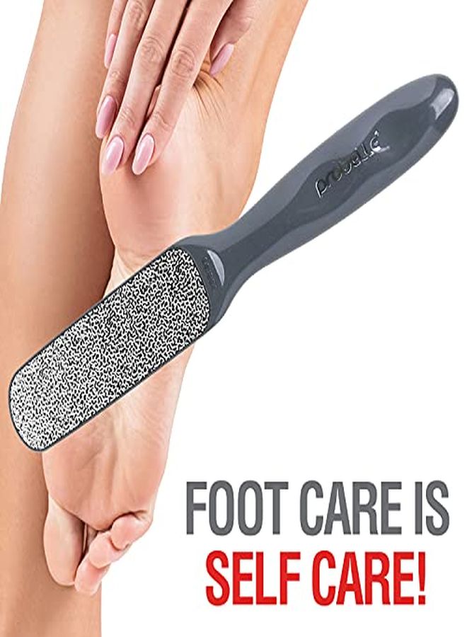 Probelle Double Sided Multidirectional Nickel Foot File Callus Remover Immediately Reduces Calluses And Corns To Powder For Instant Results, Safe Tool (Dark Grey) - Image 5