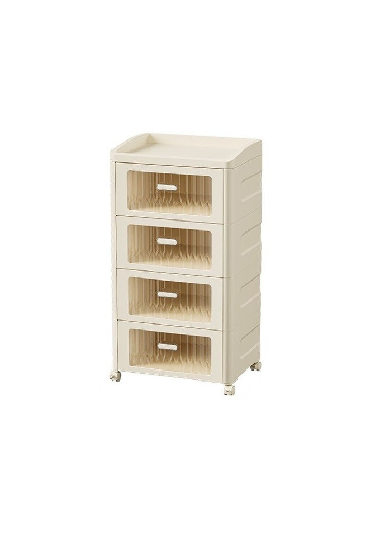 Organized Home Movable Plastic Storage Drawer Storage Containers for Organizers and Storage Durable Storage Container 4 Tier - Image 1