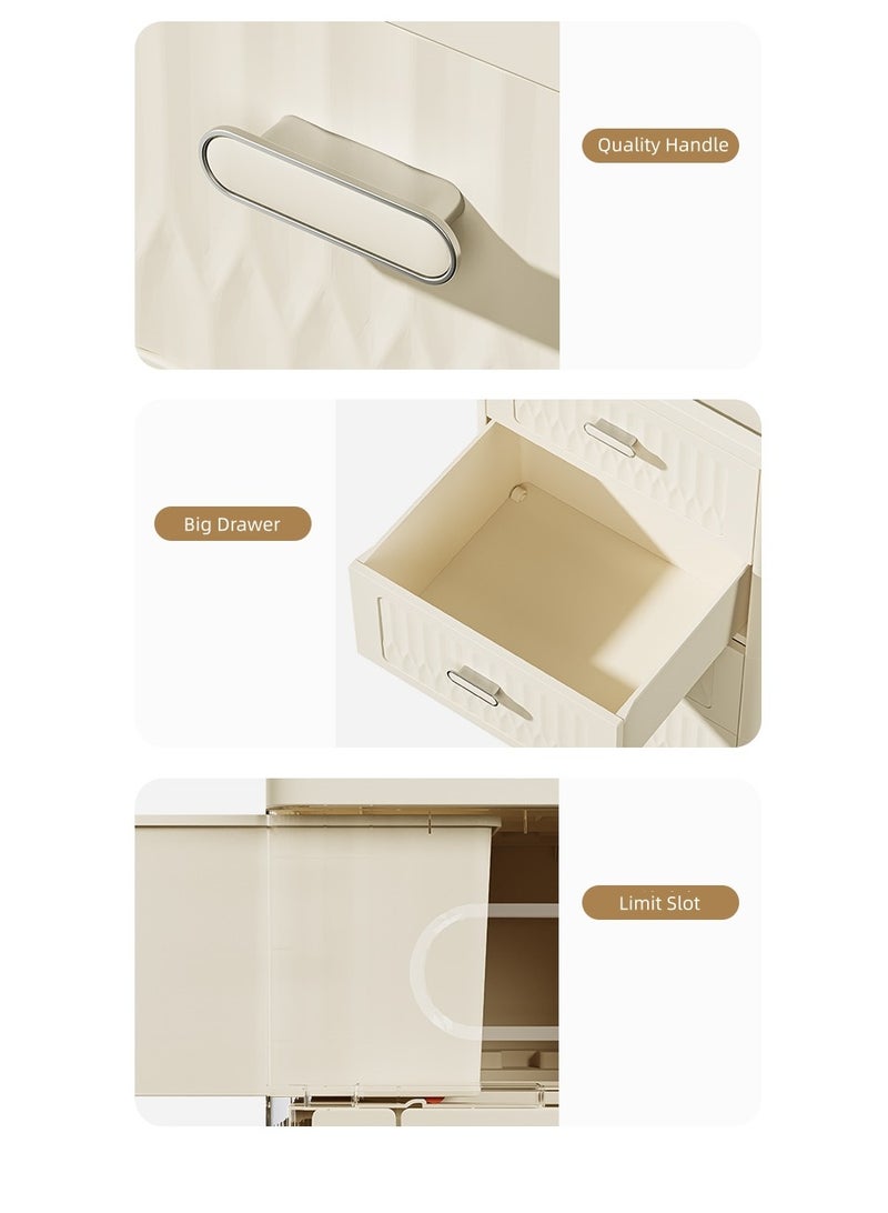 Organized Home Movable Plastic Storage Drawer Storage Containers for Organizers and Storage Durable Storage Container 4 Tier - Image 4
