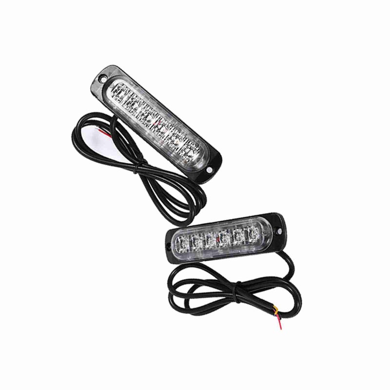 2pcs 12V 6 LED Car Truck Emergency Warning Strobe Light Hazard Flashing Lamp Amber Color - Image 3