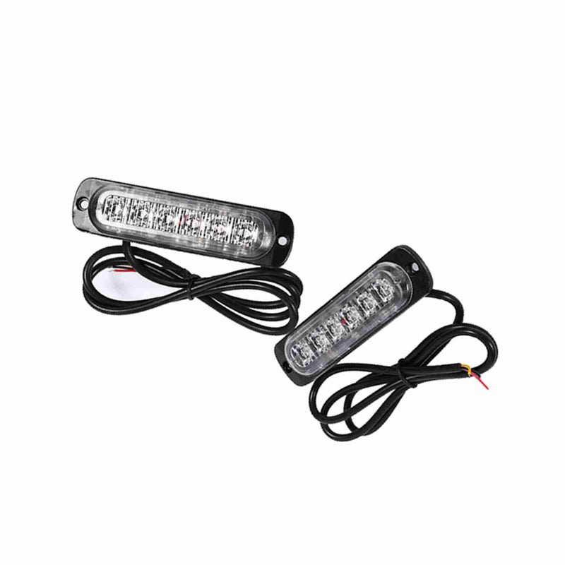 2pcs 12V 6 LED Car Truck Emergency Warning Strobe Light Hazard Flashing Lamp Amber Color - Image 5