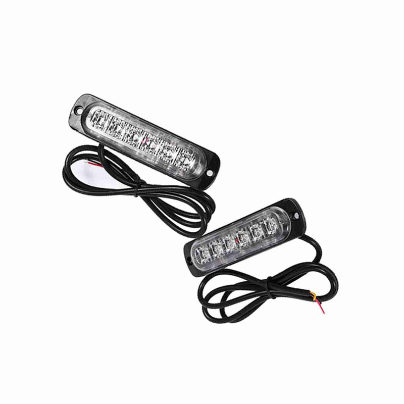 2pcs 12V 6 LED Car Truck Emergency Warning Strobe Light Hazard Flashing Lamp Amber Color - Image 4