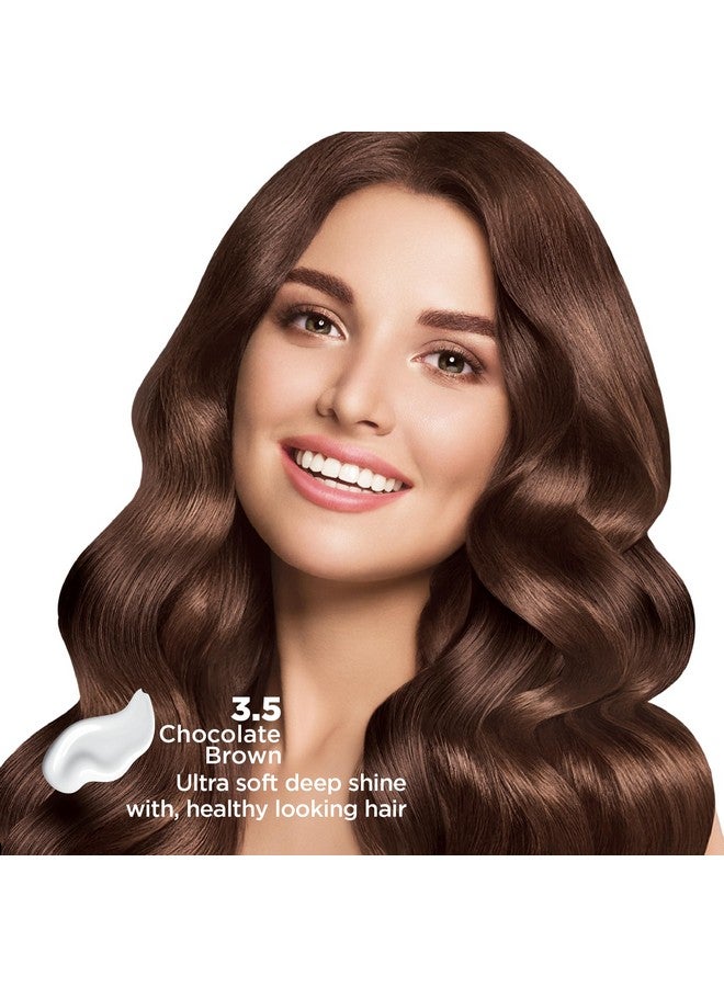 Nisha Creme Hair Color, Permanent Hair Colour Chocolate Brown, Silky & Shiny 100% Grey Coverage Rich Bright Long Lasting Hair Colouring For Ultra Soft Deep Shine Hair Dye (Pack Of 6) - Image 3