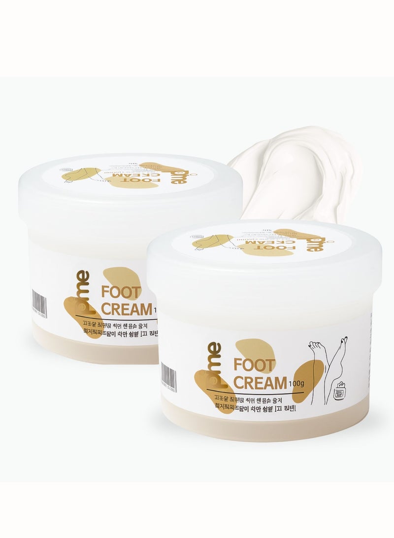 PIME Foot Care Cream 100g x2 | Intensive Moisturizing Cream with Urea & Shea Butter | Repairs Cracked Heels, Dry & Rough Feet | Deep Hydration with Natural Ingredients - Image 1