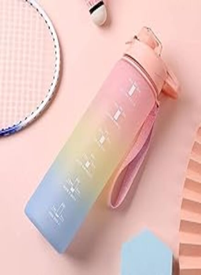 Generic Digital Water Bottle Divided 1L Color Spectral Acrylic
