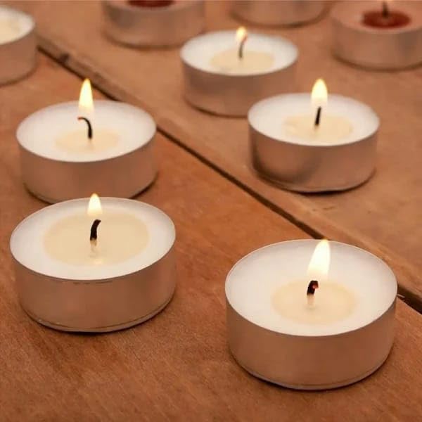 LootWagon LOOTWAGON Long Burning Tea Light Candles Tealights Candles Set Pack of 6They fit Easily into diyas or tealight Holders and are Ideal for Festivals Weddings Parties and Other Special Occasions