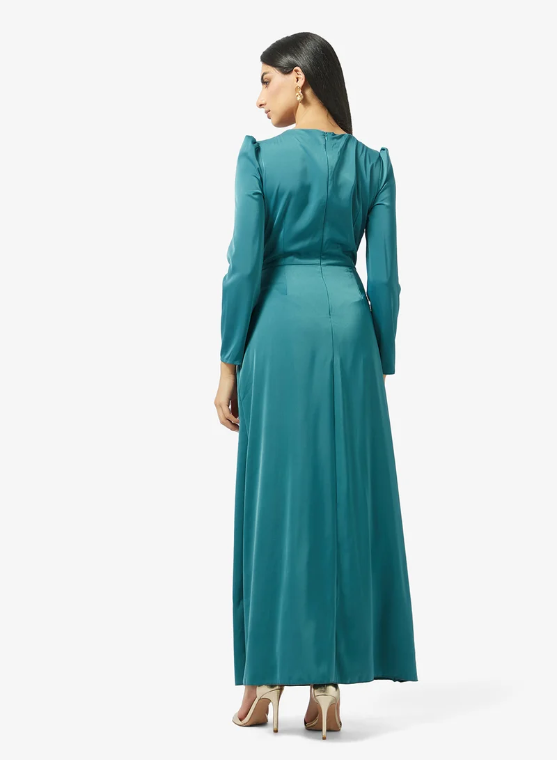 خزانة A-line Dress With Embellished Waist