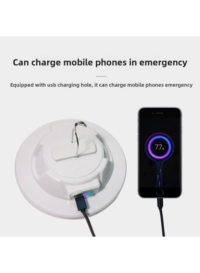 LED Super Power UFO Lamp Outdoor Camping Night Market Stall Home Emergency USB Super Bright Rechargeable Bulb Lamp-Color:Fifth Gear D140A White/yellow/warm Light (over 220W Incandescent Lamp) 7-30 Hours - Image 3