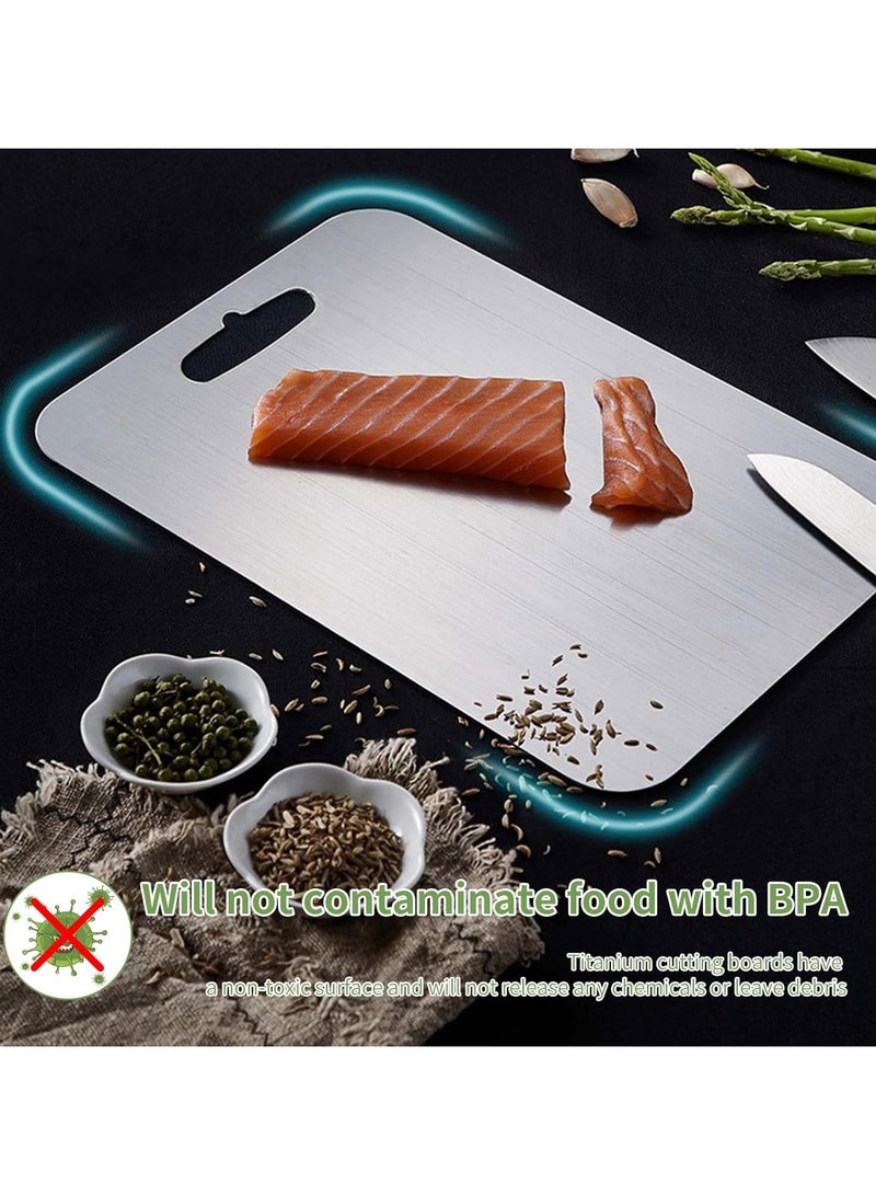 YQbest 304 Stainless Steel Cutting Boards for Kitchen, With Peeling Knife Set Perfect for Various Cooking Tasks. (15.5 * 11 inches)  - Image 4