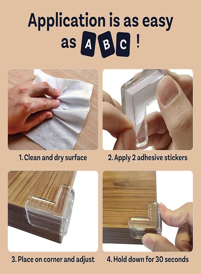 Kiraro Silicone Table Corner Protector for Baby | Baby Proofing Edge & Corner Guards | Transparent Table Corners Edge Protector | Baby Bed Protector Side Walls (Pack of 8) - Image 4