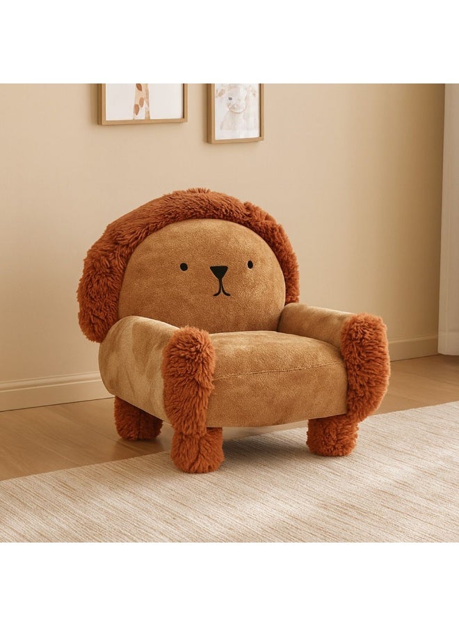 DANUBE HOME Simba Kids Chair – Plush, Comfortable Toddler Chair, Perfect For Bedroom, Playroom, Or Cozy Reading Spot  – Light Brown - Image 1