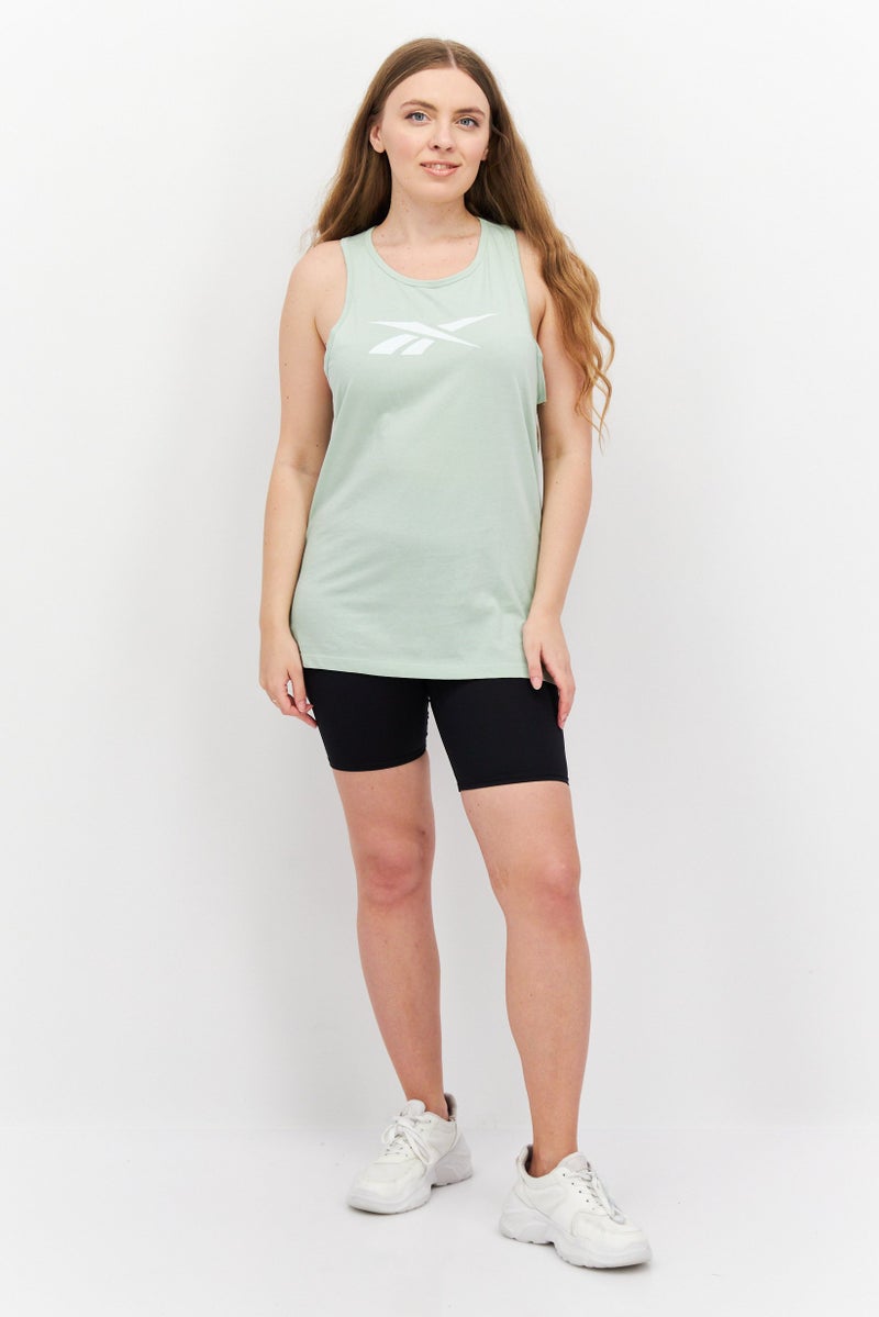 Reebok Women Sportswear Fit Sleeveless Training Tank Top, Green - Image 3