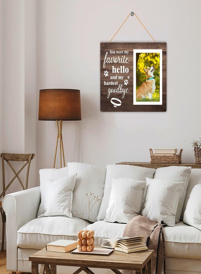 Itsoly Dog Memorial Picture Frame - You Were My Favorite Hello and My Hardest Goodbye-Dog Sympathy Gift, Wooden Photo Frame Keepsake for Pet Loss,4 x 6In Photo12P041 - Image 5