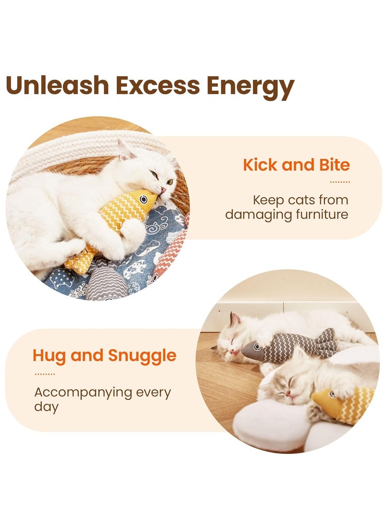 Catnip Fish Toy, 3 Cat and Kitten Toys, Cat Interactive Sports Kick Toy, 3 Colors - Image 4