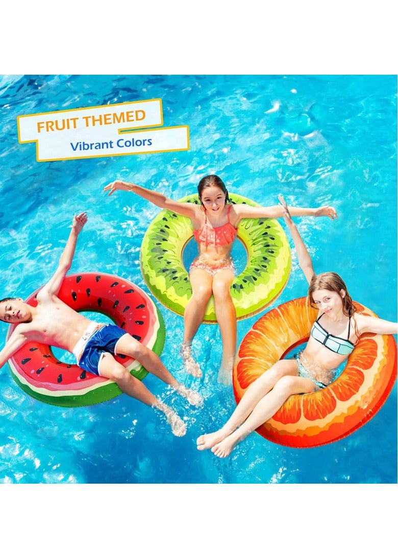 Swiming Ring for Kids & Adults Swim Tubes Fruit Inflatable Pool Floats PVC Pool Tube Rings Swim Tubes Floaties Toys for Beach Party,Swimming,Water Park(80#)  - Image 3