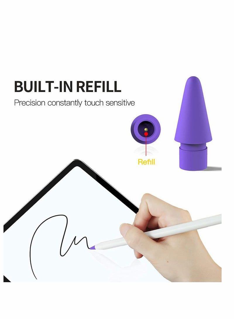 Replacement Tips for Apple Pencil - 5 Pack Colorful Nibs Compatible with 1st & 2nd Generation Apple Pencil, Precision Stylus Tips for Drawing and Writing - Image 4