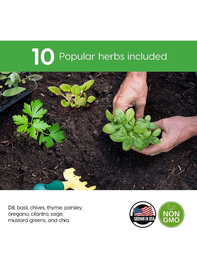 Generic Indoor Herb Garden Kit 10 Non-GMO Herbs- Window Herb Garden Kit with 10 Reusable Pots, Herbs, Drip Trays, Soil Discs - Window Plant Growing Kit - Kitchen Herb Garden Kit Herb Garden Gift  - Image 4