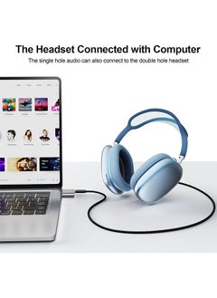داريو بطاقة صوت USB، محول USB إلى مقبس الصوت 7.1 قناة بطاقة صوت ستيريو خارجية مع سماعة رأس ميكروفون TRS TRRS مقاس 3.5 مم للكمبيوتر الشخصي والكمبيوتر المحمول وPS4 وWindows وMAC وLinux  - Image 4