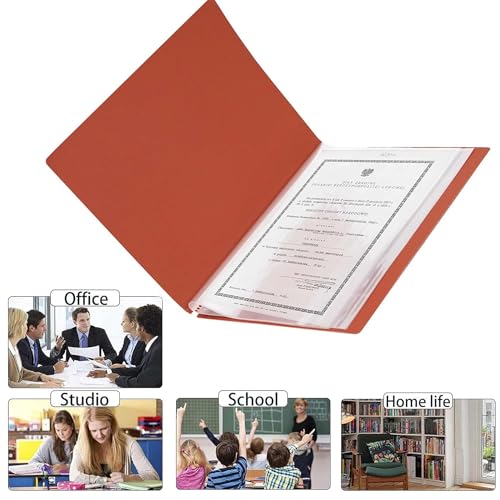 TULMAN 10 Pockets Bound A3 Size Presentation Display Book Portfolio File Binders with Plastic Clear Sleeves Document Organizer for Music Sheets Artwork Drawing for School Office - (Color May Vary) - Image 3