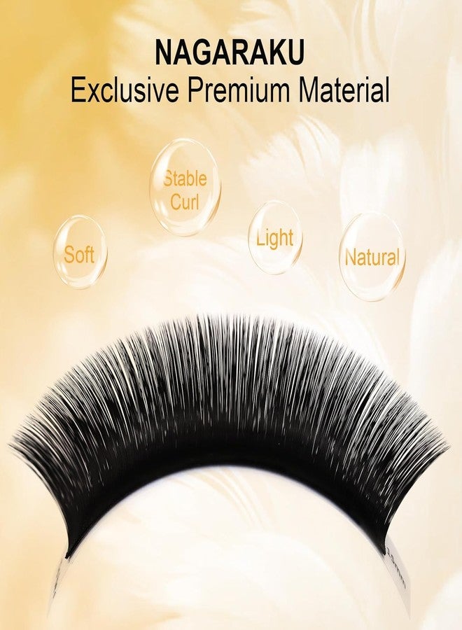 NAGARAKU Easy Fanning Auto Fans Eyelash Extension Self Handing Making Fast Bloom Flowering Pre-bonded Lashes Mega Volume 12 Row/Tray With Thickness 0.07mm Curl D (Length - 13mm) - Image 3