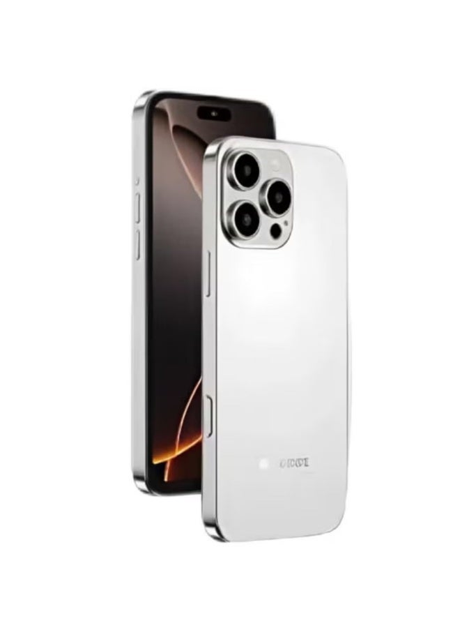 M-HORSE M16 Pro Max Smartphone, 8GB RAM, 128GB Storage, 6.6-Inch HD+ Display, AI Dual Camera, USB Type-C – Silvery Titanium - Image 1