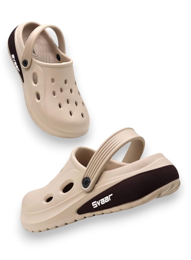 SVAAR Drift Men's Classic Casual Sports Clogs with Adjustable Back Strap for Adults | Comfortable & Lightweight | Stylish, Anti-Skid & Waterproof | Everyday Use Sandals for Men & Boys - Image 1