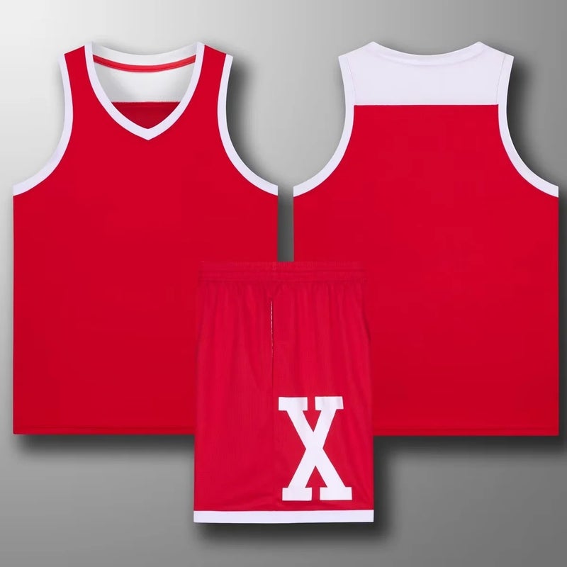 Generic Customizable Basketball Uniform Kit YG-877 Red