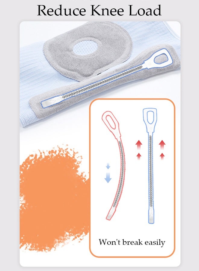 DUNISO 1 قطعة دعامة الركبة مع مثبتات جانبية ووسادات جل الرضفة دعامات ضغط قابلة للتعديل لدعم الركبة لألم الركبة وتمزق الغضروف المفصلي والرباط الصليبي الأمامي والتهاب المفاصل وتخفيف آلام المفاصل والتعافي من الإصابات - Image 5