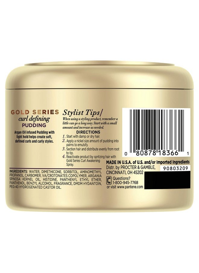 Pantene Pantene, Hair Cream Treatment, Sulfate Free Curl Defining Pudding, Pro-V Gold Series, for Natural and Curly Textured Hair, 7.6 fl oz  - Image 2