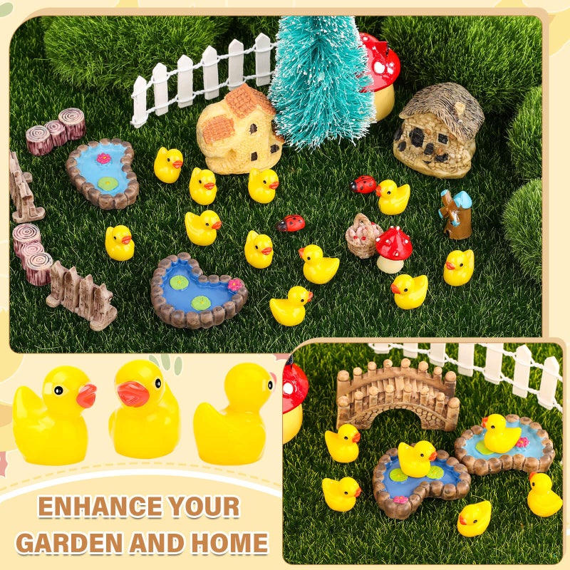 selizo 250PCS Mini Resin Ducks, Tiny Plastic Ducks Little Ducks to Hide, Small Resin Duck Charms Baby Ducks Bulk for Miniature Dollhouse Accessories Micro Garden Landscape - Image 4