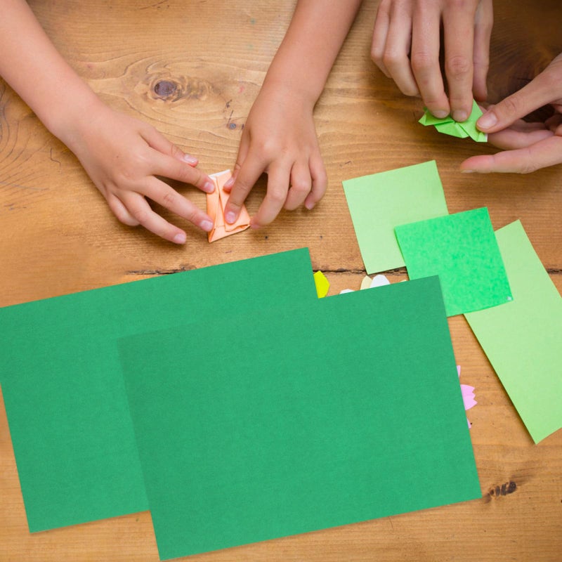 ورق مقوى A4 أخضر داكن 10 أوراق ورق حرفي ناعم لمشاريع فن الكتب الذكريات DIY - Image 5