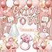 Amandir Bachelorette Party Decorations Supplies Rose Gold Bridal Shower Decorations Bride Foil Ring To Be Sash Veil Pink White Gold Heart Balloons Photo Booth Props Fringe Curtains Paper Tassel - Image 3