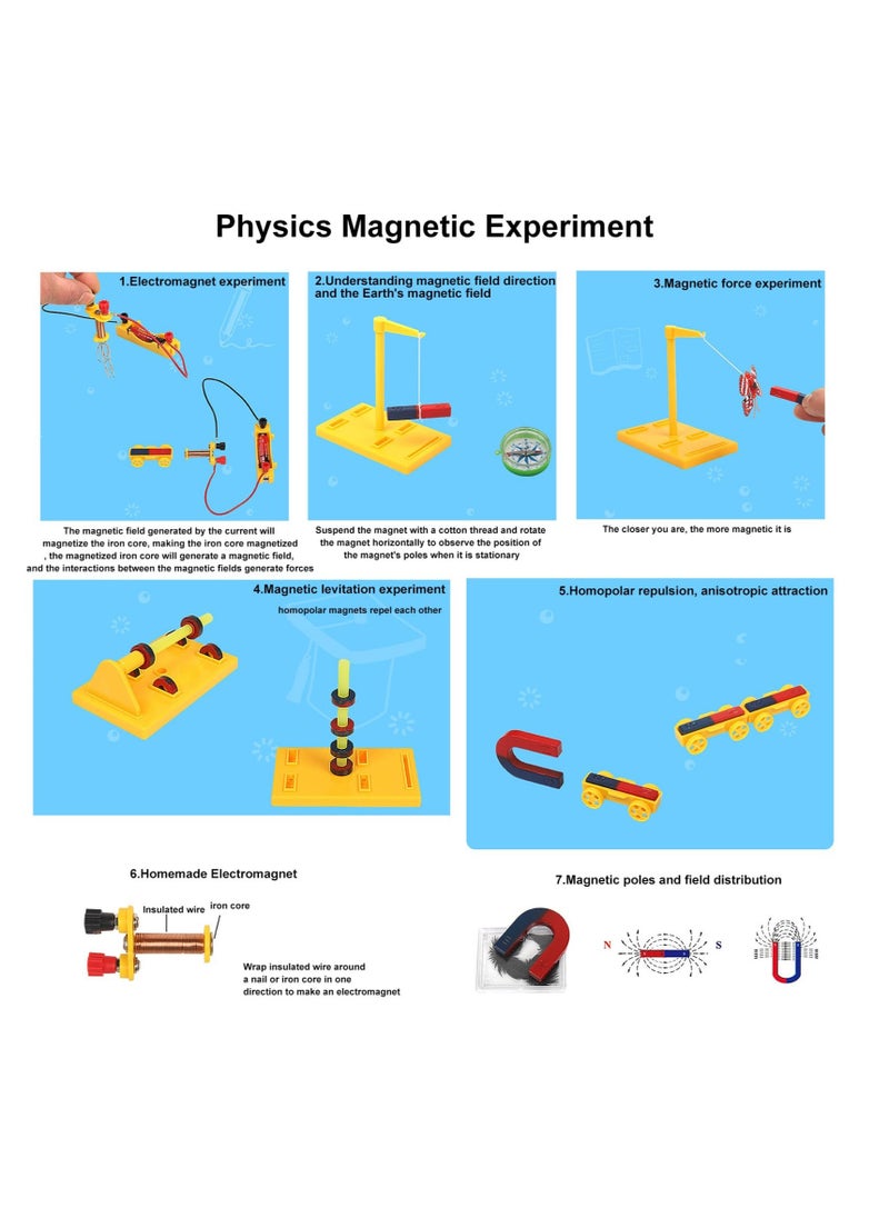 Generic - STEM Science Electromagnet Kit for Kids - Fun Electricity & Magnetism Experiments with Magnet, Compass & Circuit Components - Image 1