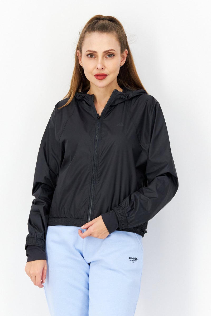 Adidas Women Sportswear Fit Long Sleeve Training Hooded, Black - Image 1
