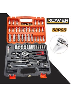 ROWER Max 1/4 Ratchet Socket Wrench Set Bit Set 53 Pieces  - Image 2