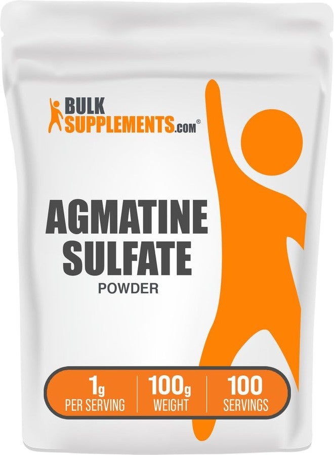 BulkSupplements.com Agmatine Sulfate Powder - Nitric Oxide Supplement, Pre Workout Powder - Unflavored & Gluten Free, 1g per Serving, 100g (3.5 oz) (Pack of 1) - Image 1