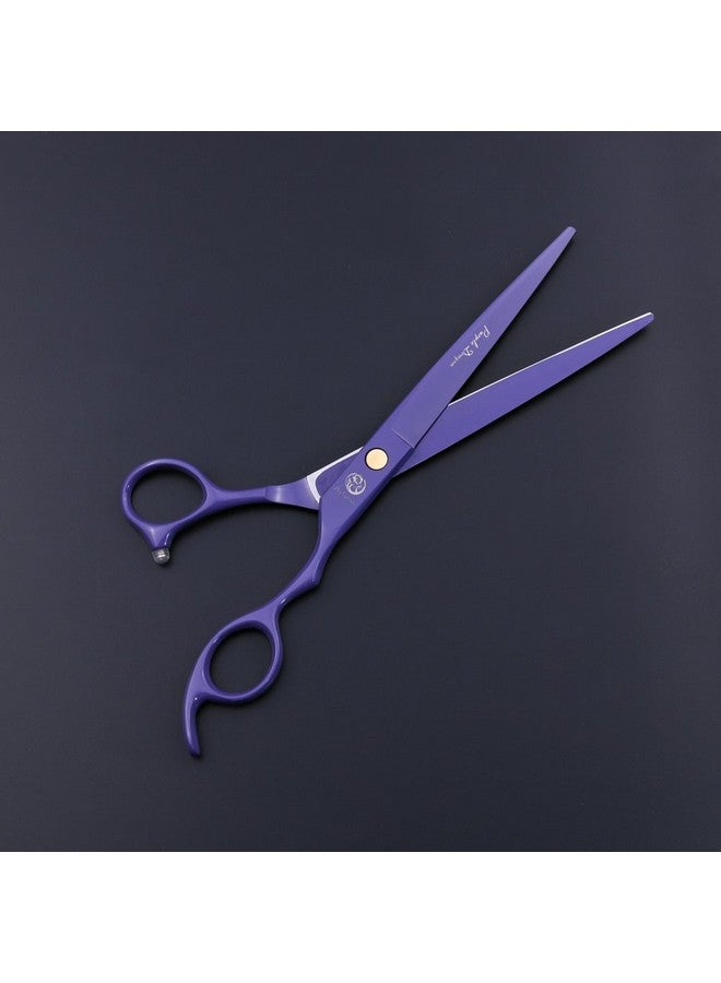 Purple Dragon 7.0 inch Professional Dog Grooming Hair Cutting Scissor &Curved Scissor&Chunker Shear Kit with Bag - for Pet Groomer or Family DIY Pet Use - Image 3