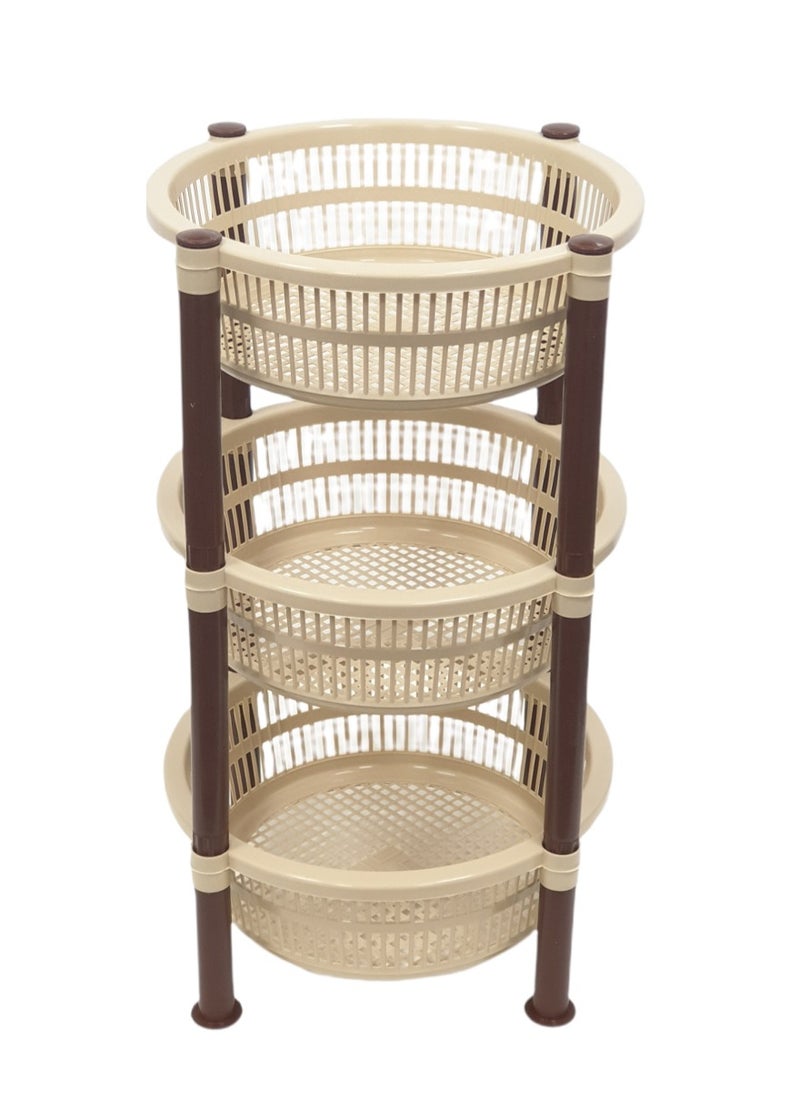 co arma - 3 Tier Round Shelves Vegetable Rack 83*33 centimeter - Image 1