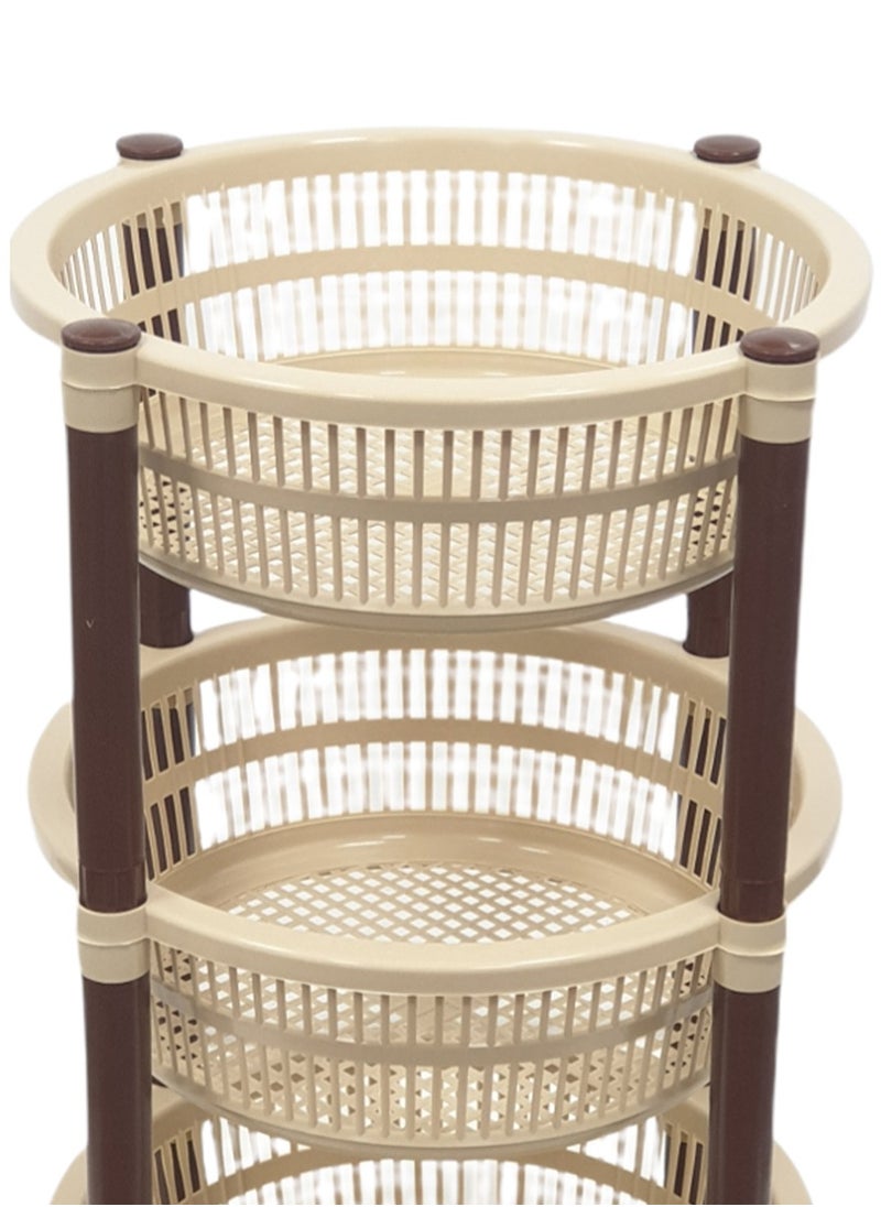co arma - 3 Tier Round Shelves Vegetable Rack 83*33 centimeter - Image 1