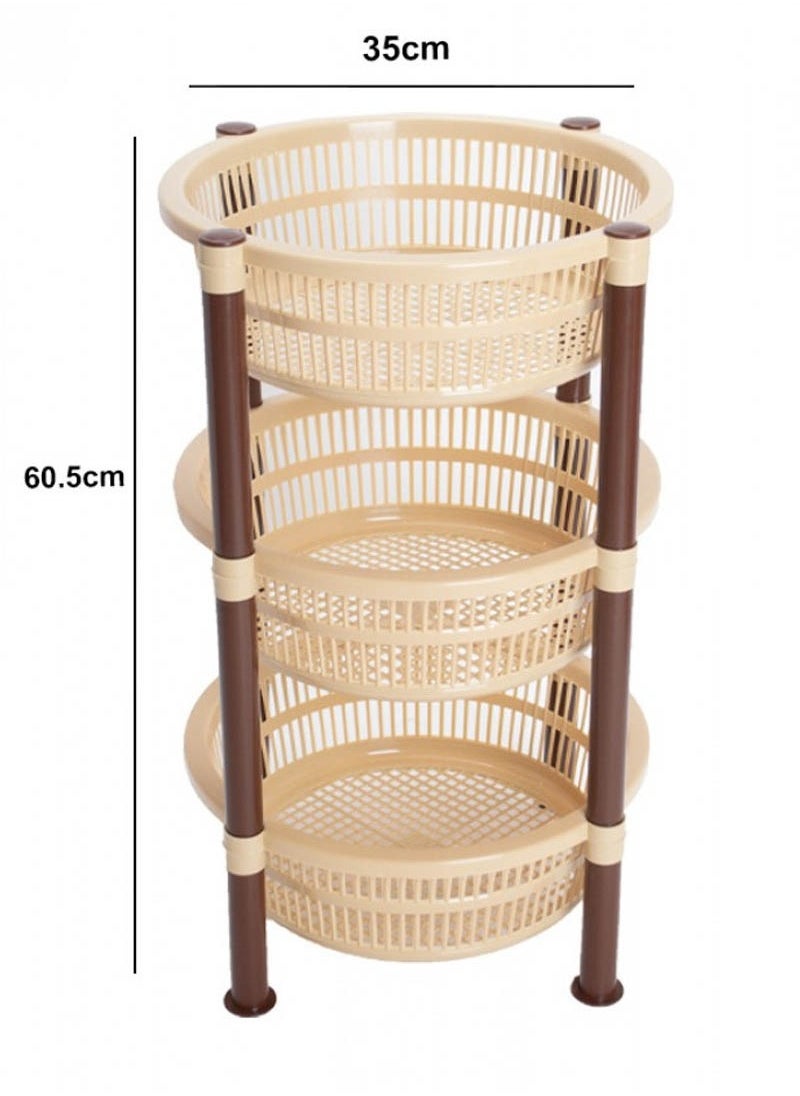 co arma - 3 Tier Round Shelves Vegetable Rack 83*33 centimeter - Image 1