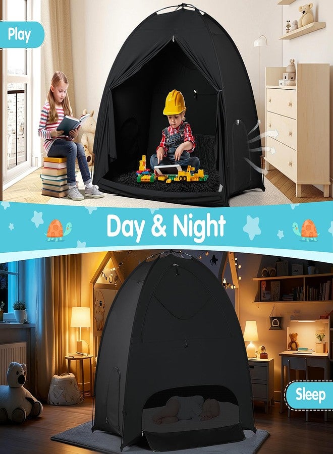 WANRU Blackout Tent for Pack and Play - Sleep Pod with Light-Blocking - Portable Pack N Play Blackout Cover for Travel Crib/Mini Crib/Palyards - Image 4