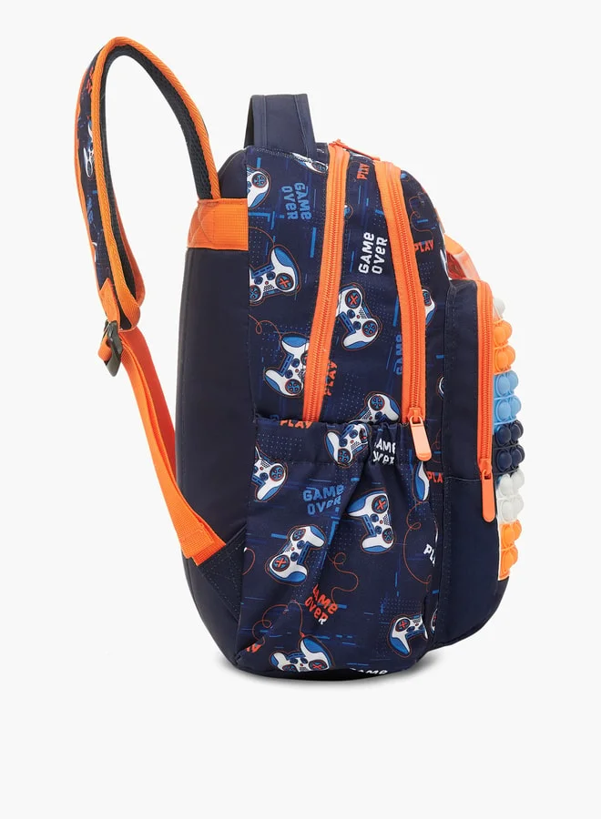 LBL by Shoexpress Pop-It Applique Backpack with Adjustable Straps - 44x16x30 cm
